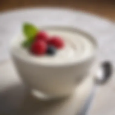 Probiotic-Rich Yogurt for Immune Support A bowl of yogurt showcasing probiotic benefits.
