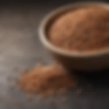 Nutritious flaxseeds on a table