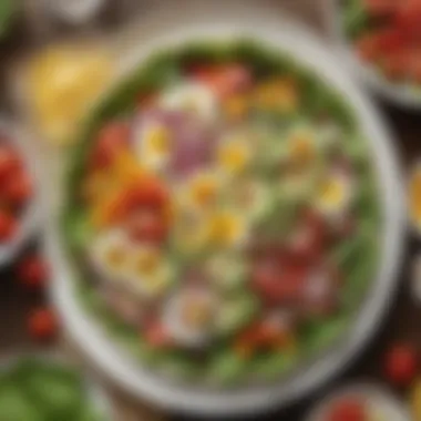 Refreshing Low-Calorie Lunch Salads A plate showcasing a variety of fresh salads perfect for a low-calorie lunch