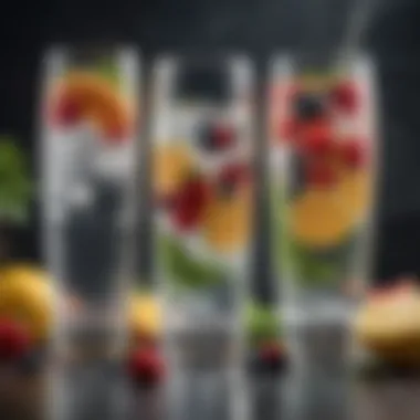 Enhancing Flavor with Nature's Ingredients Fresh fruits and herbs alongside sparkling water glasses
