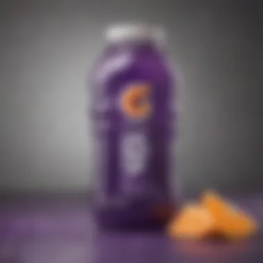 Nutritional facts of Gatorade Purple displayed creatively