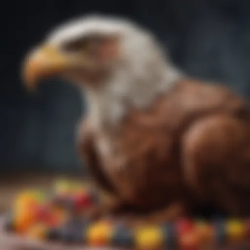A beautifully decorated Giant Eagle Cake showcasing intricate icing designs