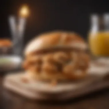 A gourmet version of buttermilk chicken sandwich served on artisan bread