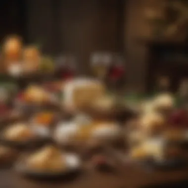 A festive gathering featuring gourmet cheese gift sets on the table