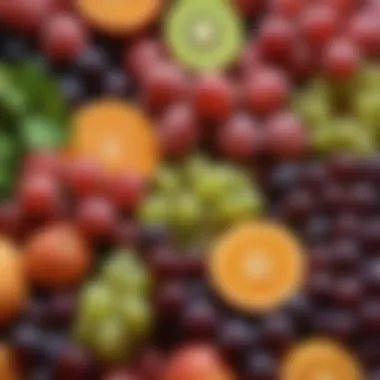 Carbohydrate Content of Fruits in a Keto Diet A comparison chart displaying the carbohydrate content of various fruits, highlighting grapes.