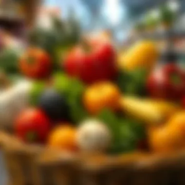 Fresh produce arranged beautifully in a basket