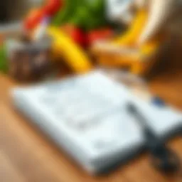 Well-organized grocery list on a notepad