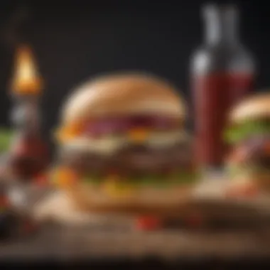 Gourmet Delight Gourmet hamburger with fresh ingredients