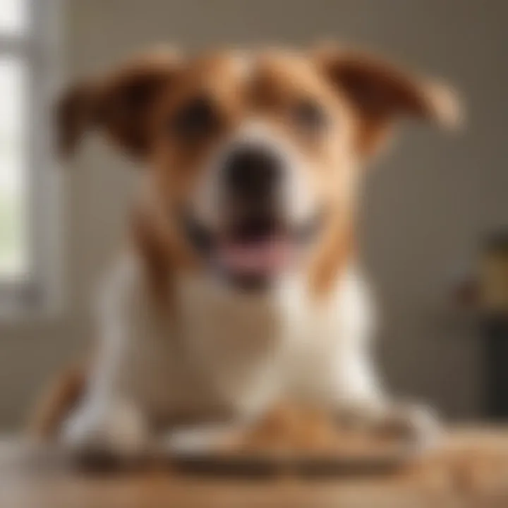 Dog enjoying a treat made from natural ingredients