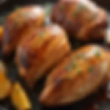 Juicy Hawaiian Chicken Marinade Close-up of juicy Hawaiian chicken marinated in a vibrant sauce