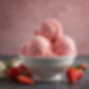 Delicious Scoops of Strawberry Ice Cream Scoops of strawberry ice cream in a bowl