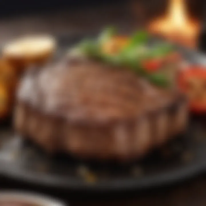 Perfectly grilled steak resting on a plate