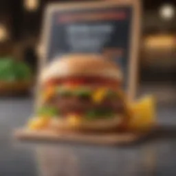 Crafted sandwich board showcasing vibrant design