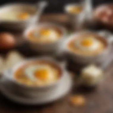 Cheese-Topped Baked Eggs Baked eggs topped with a blend of cheeses