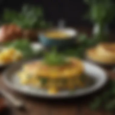 Herbed Cheesy Omelet Cheesy omelet filled with fresh herbs