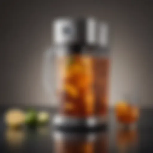 An elegant iced tea maker showcasing its sleek design