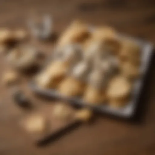 Assorted oyster cracker packets displayed on a wooden table.