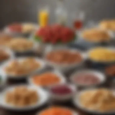 Delicious Budget-Friendly Food Options for Graduation Parties A table set with budget-friendly finger foods and snacks for guests