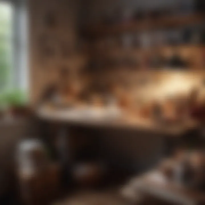 A cozy corner filled with books and a crafting table, inviting exploration and creativity.