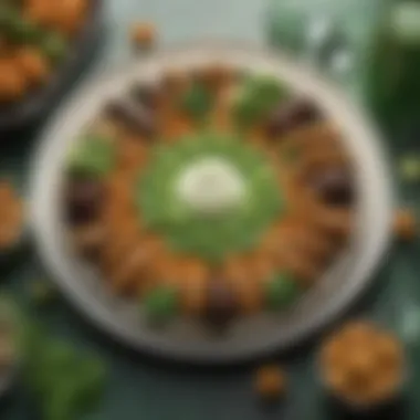 Delicious Dessert Platter for Saint Patrick's Day A beautifully arranged dessert platter with green-themed sweets and treats, ideal for concluding a Saint Patrick's Day feast.