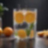 Refreshing water with citrus fruits