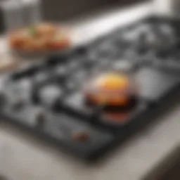 Modern gas cooktop showcasing sleek design