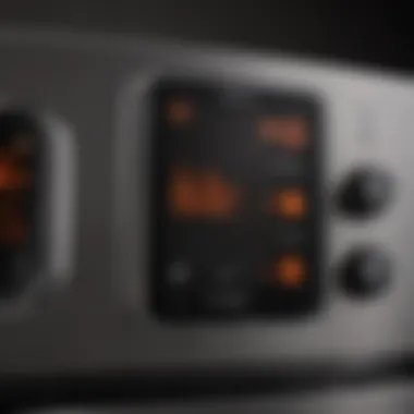 Close-up of the control panel of the Kalorik Maxx Air Fryer Oven