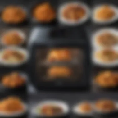 A variety of dishes prepared in the Kalorik Maxx Air Fryer Oven