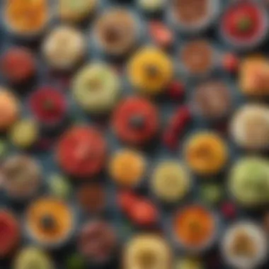 Colorful Keto Appetizer Spread A vibrant assortment of keto-friendly appetizers showcasing an array of colors and textures