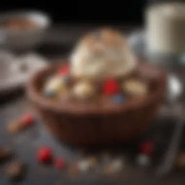 Decadent Brownie Bowl Dessert A freshly baked brownie bowl filled with ice cream and toppings