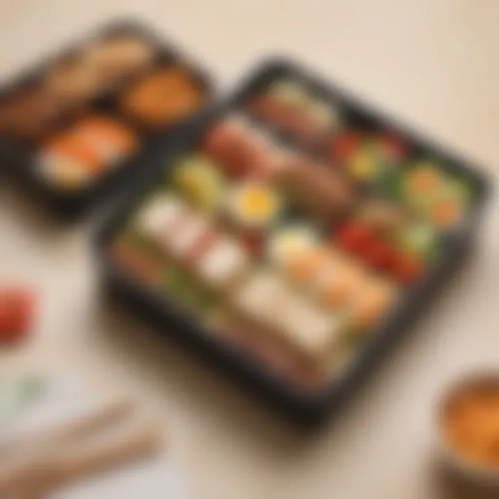 Artistic arrangement of Kohl's Bento Box showcasing its sophisticated design.