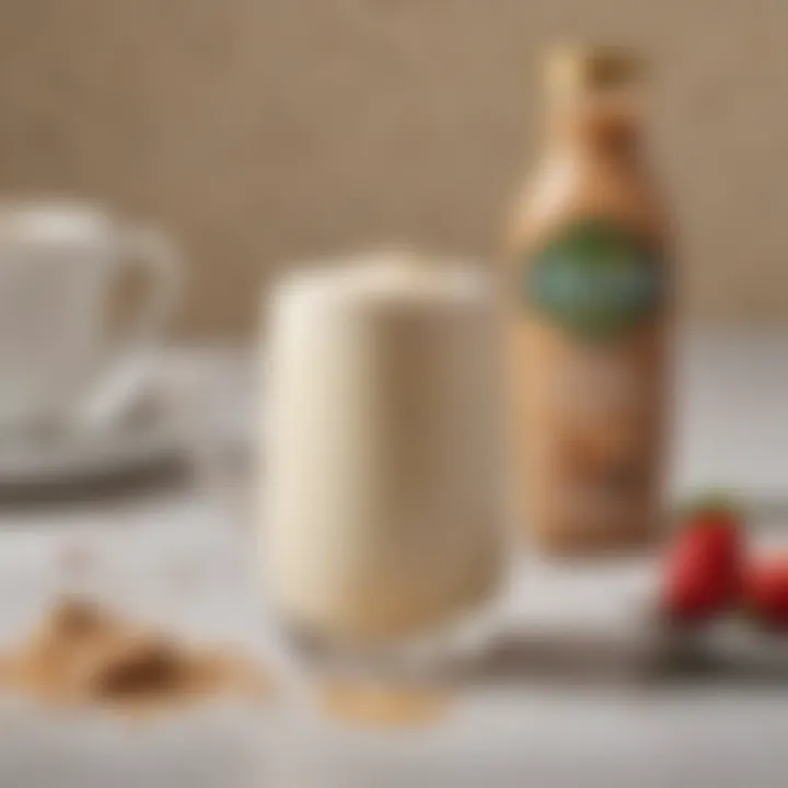 A creative beverage presentation featuring Laird Superfood Vanilla Creamer Liquid, capturing the essence of modern dietary trends.