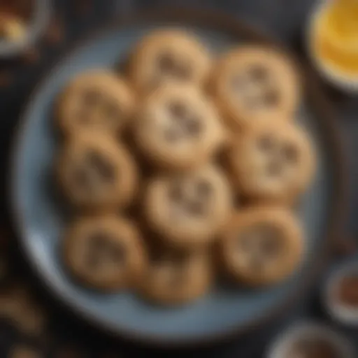 A variety of low carb cookies arranged on a decorative plate