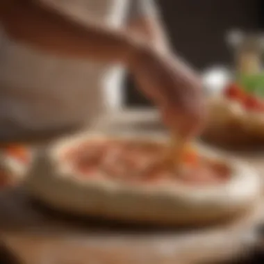 Freshly kneaded pizza dough ready for shaping