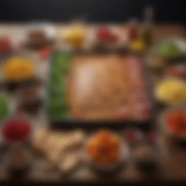 Innovative Meal Planning Techniques Creative meal planning board with various healthy options