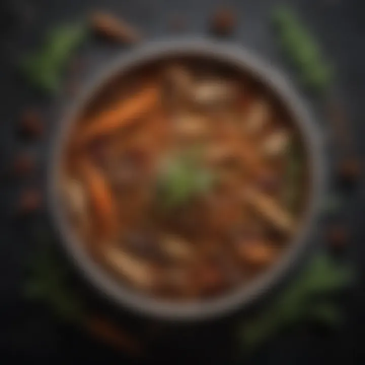Bowl of aromatic spices and herbs for fish seasoning