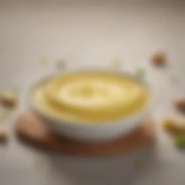 Clarified Butter: The Base of Béarnaise A pristine bowl of clarified butter, showcasing its golden hue and smooth consistency.