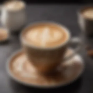 Crafting Latte Art Masterpieces A beautifully styled cup of coffee with intricate latte art