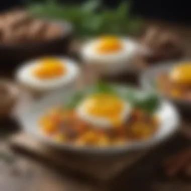 Flavor Enhancements for Egg Dishes A selection of herbs and spices to enhance egg flavor