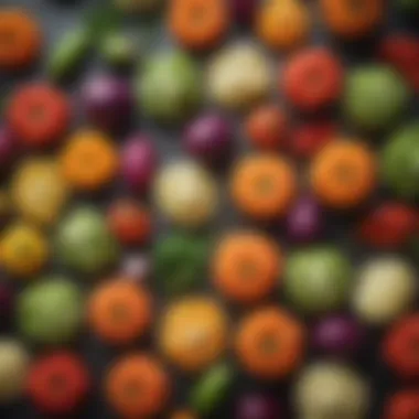 Close-up of vibrant vegetables ready for risotto infusion