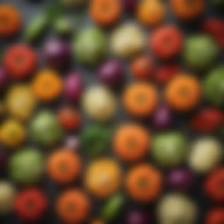 Close-up of vibrant vegetables ready for risotto infusion