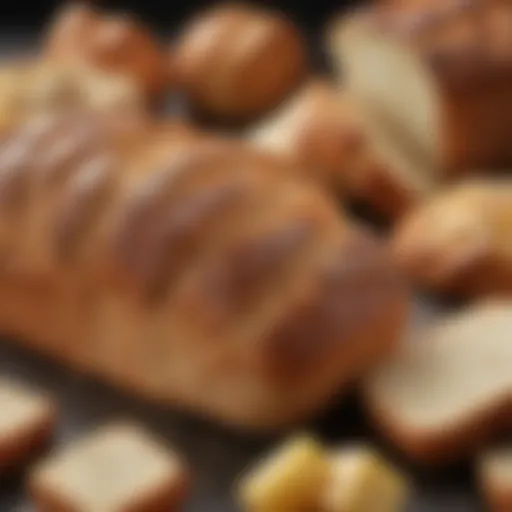 A rustic loaf of freshly baked bread ideal for crouton making