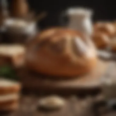 Ingredients laid out for bread making