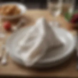 Elegant napkin folds on a fine dining table