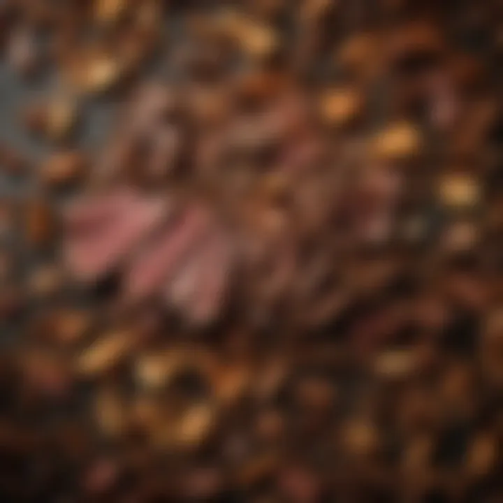 Vibrant array of wood chips used for smoking beef