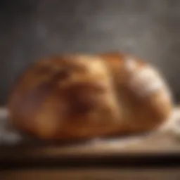 Artisan sourdough loaf with a crackling crust