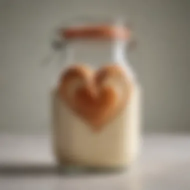 The Heart of Sourdough: Active Starter Close-up of sourdough starter in a glass jar