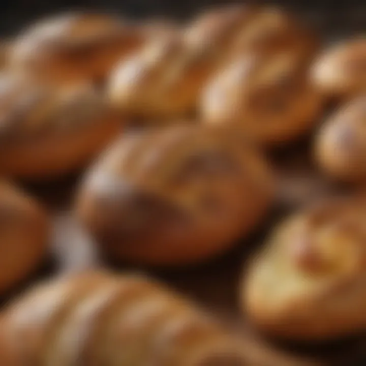 Artisan loaves of bread with a golden crust