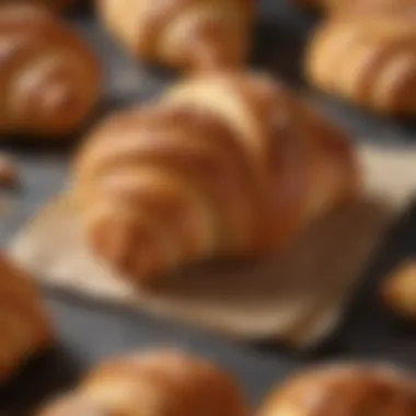 The Elegance of the Croissant A beautifully crafted croissant showcasing flaky layers
