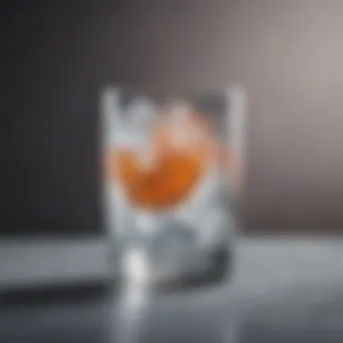 Elegant Clear Ice in Cocktail Aesthetic presentation of clear ice in a cocktail glass